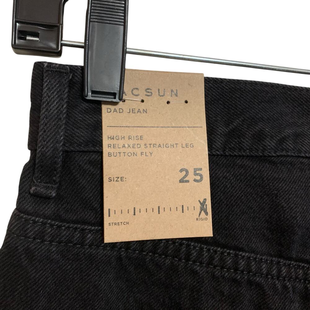 NWT! Pacsun High-Rise Relaxed Straight Leg Button Fly Dad Jeans Womens Size 25 - Picture 11 of 13
